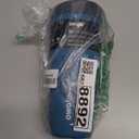 Owala SmoothSip Slider Insulated Stainless Steel Coffee Tumbler, Reusable Iced Coffee Cup, Hot Coffee Travel Mug, BPA Free 20 oz, Grey/Blue (High Dive)