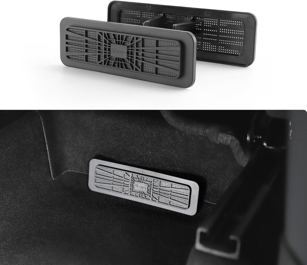 TPARTS Under Seat Vent Cover for New Tesla Model Y Juniper 2025+ Rear Seat Air Condition Outlet Protector Upgraded Snap-on Design Car Air Vent Interior Accessories 2PCS (Premium/Performance)