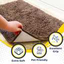 Muddy Mat | Super Water Absorbent Door Mat Indoor, Microfiber Quick Dry Chenille Entryway Rug, Slip Resistant Front Door Mat, Indoor Mats for Entryway, Machine Washable Pet Rug, Tan 48" x 60"