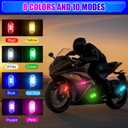 Xuhal 12 Pcs Magnetic Wireless LED Strobe Lights with Remote Control 8 Color RGB High Brightness Waterproof Anti Collision USB Emergency Warning Light for Car Motorcycle RC Aircraft Bike