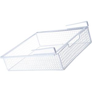Hanging Pullout Drawer Metal Clothing Pull Out Basket Cabinet Organizing Bin Under Shelf Storage Basket Storage Solution Space Saving Iron Wardrobe Organizer