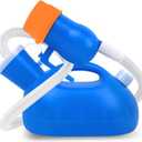 Portable Urinals for Men Spill Proof, OOCOME Upgrade Male Urinal Bottle Spill Proof for Seniors, Bedside Urinal with Soft Funnel & Long Hose, for Hospital Wheelchair Bedridden Car and Travel Use