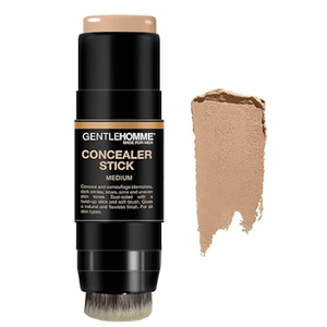 Gentlehomme Men's Concealer Stick with Brush for Dark Circles Eraser, Medium