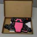 PHOEPET No Pull Dog Harnesses for Small Dogs Reflective Adjustable Front Clip Vest with Handle 2 Metal Rings 3 Buckles [Easy to Put on & Take Off](S, Pink)