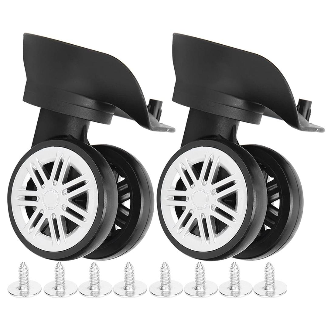 Luggage Wheels Replacement, 1 Pair Spare Caster for Suitcase Wheel Repair Travel Suitcase Casters Rolling Wheels Baggage Castors Parts