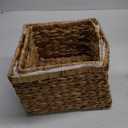StorageWorks Wicker Storage Basket, Large and Small Baskets, Water Hyacinth Basket for Organizing, Decorative Water Hyacinth Storage Baskets, Set of 2 (11"D x 11"W x 7"H + 9"D x 9"W x 6"H)