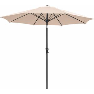 JEAREY 9FT Outdoor Patio Umbrella,Market Table Umbrella with 8 Fiberglass Ribs, Pool Umbrella with Tilt and Crank, UV Protection Lightweight & Wind-Resistant for Lawn, Garden, Deck and Backyard, Beige