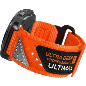 ULTIMAL Band Compatible with Samsung Galaxy Watch Ultra 47mm(2024/2025) band for Men Women, 47mm Nylon Sport Breathable Replacement Strap for Galaxy Watch Ultra (Orange,L