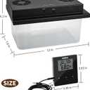 Briidea Electric Humidifiers for Cabinet (10-50 Cubic Ft.), 30% RH~80% RH Humidity Setting Values, Perfect Monitoring Temperature and Humidity, 12V Adapter Power Supply