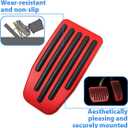 Red Aluminum Gas Brake Pedal Cover Compatible for 2022-2026 Tesla Model Y(Juniper), Compatible for 2018-2026 Model 3 (Highland) Accessories Anti Skip Foot Pedal Cap