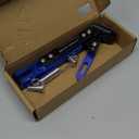 Universal Motorcycle Kickstand Adjustable Foot Side Support Parking Kickstand for Electric Motorbike Parking Foot Side Support Stand (Blue)