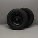 2-Pack 4.80/4.00-8" Pneumatic Wheelbarrow Wheel and Tires with 3"- 6" Center Hub and 3/4" Bushings for Wheelbarrow and Yard Cart Garden Wagon, Black