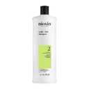 Nioxin System 2 Scalp + Hair Thickening Shampoo for Natural Hair with Progressed Thinning | Cleanse & Boost Hair Density with Niacinamide & Biotin