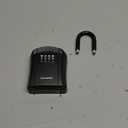 Puroma Key Lock Box, Portable Combination Lockbox Wall-Mounted Key Storage Box for House Keys, Resettable Code Safe Security Lock Box for Home, Office, Apartment Spare Key Storage (1 Pack, Pure Black)