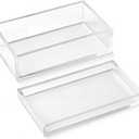 Mifoci Scalloped Acrylic Mahjong Case Only for 1.2 x 0.9 x 0.5 Inch American Mahjong Tiles, Empty Transparent Display Box for 160 Mah Jong Tiles (Box Only)