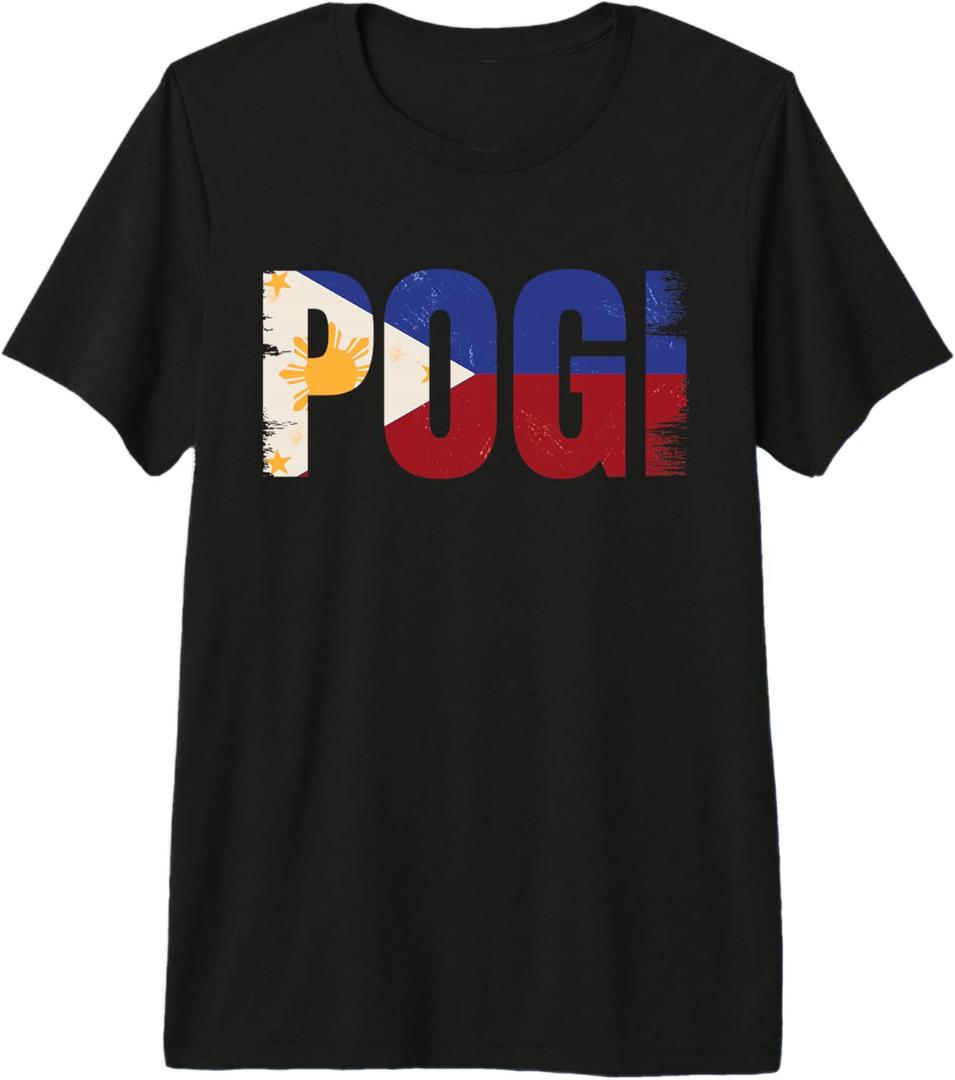 Pogi Filipino Slang with Filipino Flag Premium Tri-Blend T-Shirt