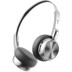 iKF R1 Wireless Bluetooth Headphones, Retro Classic Lightweight Headset, Builti-in Mic, 60H Playback, Dual Device Connectivity, Low Latency, App Customization,Throwback 80s 90s,OOTD, Black