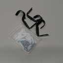 Frienda 3 Pcs Curtain Rod Brackets Adjustable Holder Wall for 1 Inch Diameter Curtain Rod General Bracket Hooks with Screws (Bright Black)