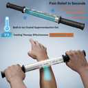 Icing Fasciitis Relief in Seconds,Icing Massager Roller for Circulation and Pain Relief,18.5in Massage Stick Portable Roller with Ice Pack for,Myofascial Release Tool for Legs,Neck,Back(2)