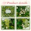 YNYLCHMX 18" Spring Summer Wreaths for Front Door, Artificial Floral Wreath with Mixed Berries Olives and Eucalyptus Leaves, Green Foliage Wreath for Wall Window Farmhouse Party Holiday Home Decor