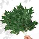 12Pcs Artificial Italian Ruscus Greenery Stems23" Silk Fake Hanging Plants Spray with Green Leaf Faux Greenery Decoration for DIY Wedding Arch, Bouquet,Home Decor, Vase Filler