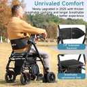 Walkers for Seniors, 2 in 1 Rollator Wheelchairs Combo 10" Big Wheels Walker with Seat, Rollator Transport Chair with Brakes Folding Rolling Walker for Adults, Black