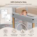 TOREVSIOR Baby Playpen, 50 x 50 inches, Portable Play Yard with Carry Bag Foldable Design, Gray