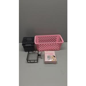 Storage Bins, Soap Dish & Towels