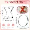 2 Pcs Extra Large Valentine's Day Cookie Cutters 8" X and O Stainless Steel Giant Cookie Cutters for Holiday Baking