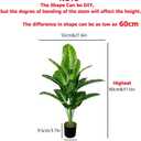 Artificial Plants in Pots Large Fake Tree Floor Faux Tropical Plants Decorative Greenry House Potted Tall for Home Office Living Room Decor Indoor Garden Outdoor (80cm Tropical Banana)