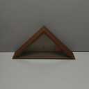 Wooden Flag Display Case for 3'x5' Folded American Flag (Not for Burial), Military Veteran Shadow Box With HD Tempered Glass, Wall Mounted Triangle Frame, Rust Brown