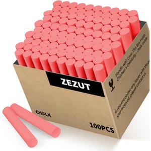 Red Chalk 100PCS, Low Dust Chalks Stick Bulk for Chalkboard Blackboard Non-Toxic