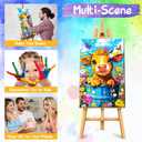 2 x Yunnuo Highland Cow Paint by Numbers Kit for Adults with Frame,Flowers Painting by Numbers for Beginners in Colorful Box,8W x 12L Canvas Small Paint by Number Kits for Home Wall Decor