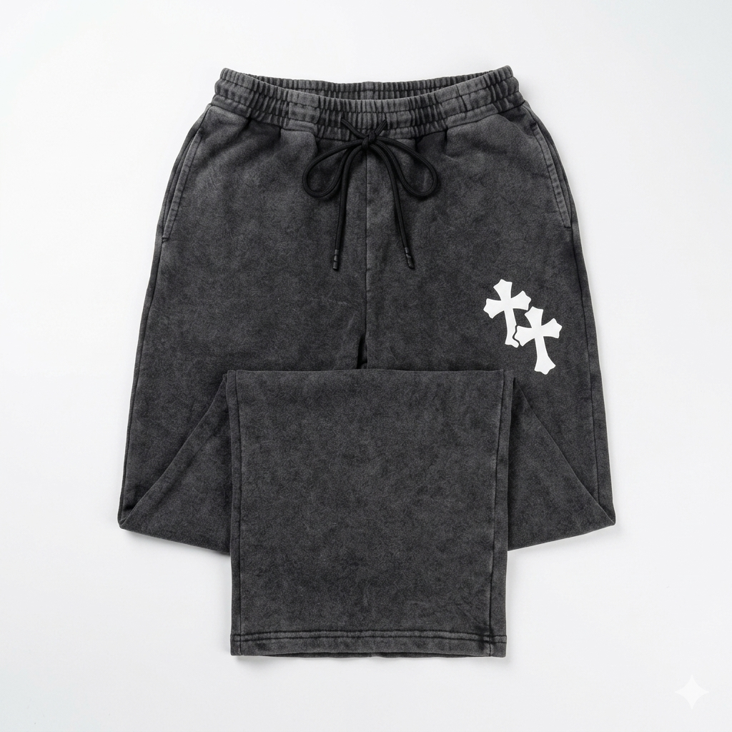 SOLY HUX Men's Y2k Sweatpants Drawstring Gothic Wide Leg Baggy Pants Fall Clothes Streetwear, Small