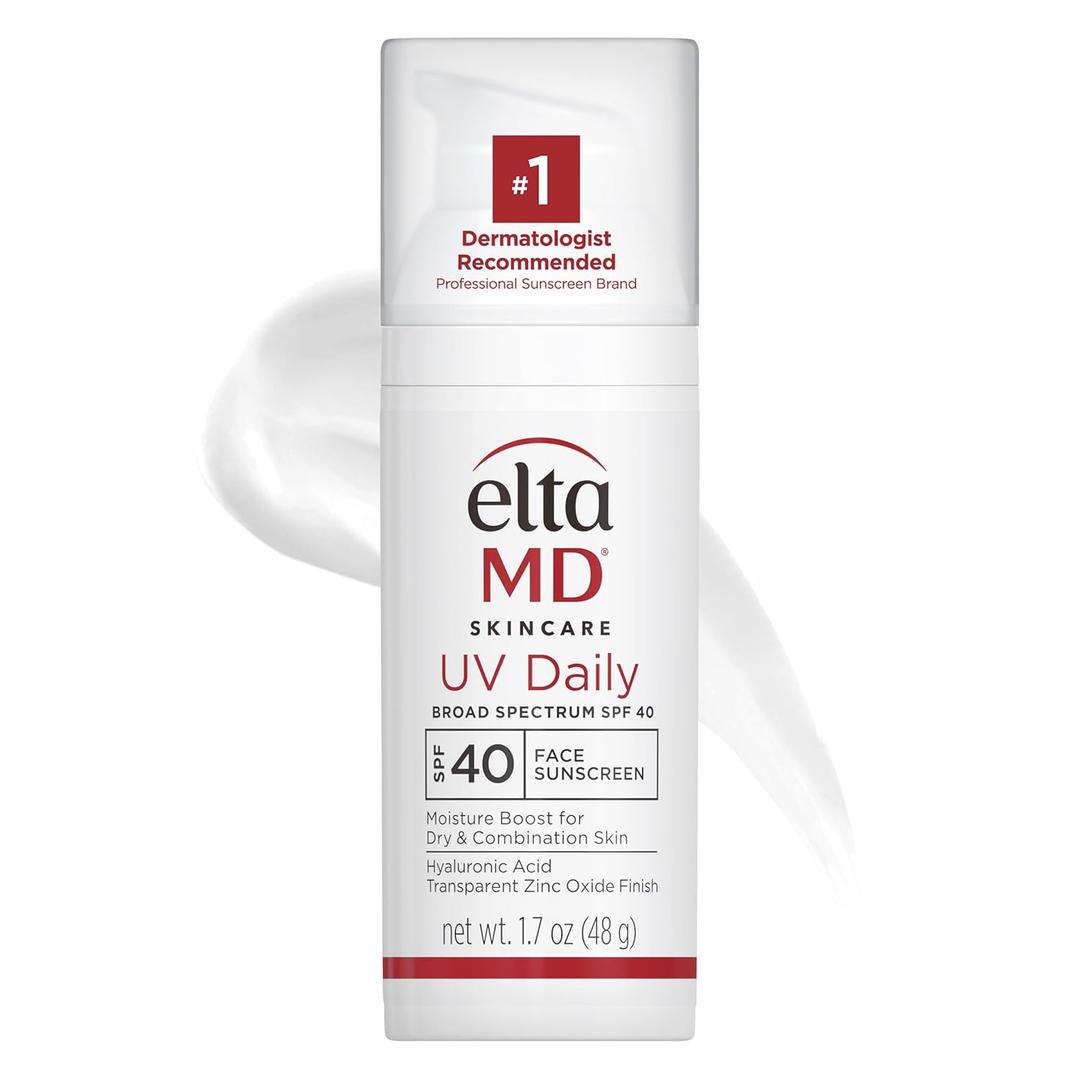 EltaMD UV Daily Face Sunscreen Moisturizer with Zinc Oxide, Daily Face Moisturizer with SPF, Great for Dry, Combination, and Normal Skin (03 - Untinted (1.7 oz))