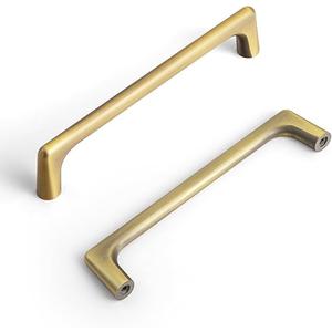 Goo-Ki Brass Bronze Cabinet pulls,5 inch(128mm) Hole Center Zinc Alloy Drawer Pulls, 10 Pack