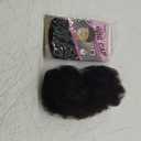 Afro Puff Human Hair Drawstring Ponytail for Black Women 6 Inch Curly 100% Brazilian Virgin Human Hair Ponytail Short Extension Hairpieces Updo Hair for Black Women Girls 50g #1B Natural Color