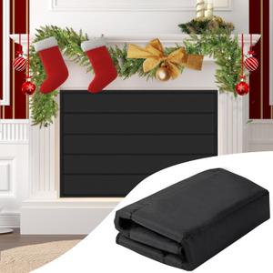 Fireplace Cover, Magnetic Fireplace Blocker Blanket Stops Heat Loss, Indoor Fireplace Draft Stopper Save Energy, Magnetic Fireplace Draft Cover for Iron Fireplace Frame (38"x28")