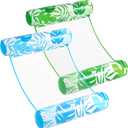 SLOOSH 2 Packs Hammock Pool Floats Adults, 4-in-1 Multi-Purpose Inflatable Pool Floats PVC Water Hammock Lounge Floaties