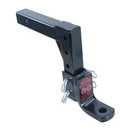 TOPTOW 64189 AdjustableTrailer Hitch Ball Mount with 5/8 inch Hitch Pin, 10 inch Drop Max, Fits 2 inch Hitch Receiver, Matte Black