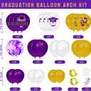 Purple and Gold Graduation Decorations 2026, Graduation Decorations Set of 4 Balloons Boxes with Letters 2026 GRAD So Proud of You, Congrats Grad Decorations for High School & College