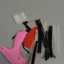 Stitch Gun for Clothes - Handheld Stitch Gun Quick Clothing Fixer - Tagging Gun - Includes 6 Needle, 1000 Black Fasteners & 1000 White Fasteners (Pink-red)