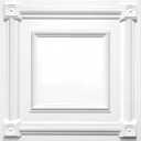 LEVOWAY 12-Pack PVC Drop Ceiling Tiles, 24 x 24in White 2'x2' Glue Up Ceiling Panel Cover 48 Sq.Ft