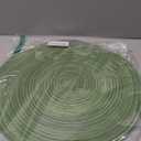 Red-APlacemats,Round Placemats for Dining Table Woven Heat Resistant Non-Slip Kitchen Table Mats Diameter 14 inch (Set of 6, Hunter Green)