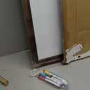 Large Dry Erase White Board for Wall, 48"x36", Brown White Wooden Frame