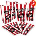 ArtCreativity Pirate Party Favor Bags, Pack of 12, Pirate Themed Goodie Gift Paper Bags, Durable Treat Bags, Pirate Party Supplies and Favors for Birthday, Baby Shower, Holiday Goodies