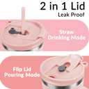 WETOWETO 40oz Tumbler with Handle and Lid | 100% Leakproof Insulated Stainless Steel Travel Mug | Keeps Cold 34Hrs/Hot 10Hrs | Dishwasher Safe, Fits Car Cup Holder (Rose Quartz Color)