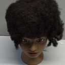 Traininghead 100% Real Hair Mannequin Head Training Head Cosmetology Doll Head Manikin Practice Head Hairdresser with Free Clamp Holder Female (10 inches afro hair C)