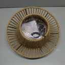 Dijiahua Battery Operated Large Wall Sconce,Wireless Rechargeable Woven Rattan Boho Sconces Wall Lights with Remote, RGB 12 Color-Changing Wall Lamp, Indoor 10.8" Dia Oversized 1-Light Cordless Sconce (1 Pack-Lanterns, Brown+Yellow)