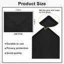 200 Pack A7 Envelopes, Black Greeting Card Envelopes Self Seal, 5.24 x 7.24 in Envelopes for Birthday Graduation Halloween Baby Shower Wedding Invitation Cards